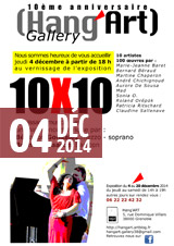 Gallery HangArt présente l’exposition 10x10<br />10 artistes - 100 oeuvres
